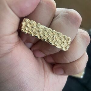 Gold Textured Women's Ring